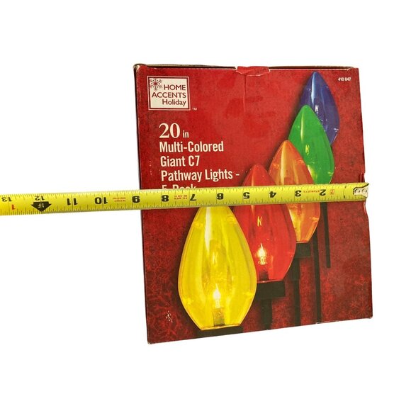 Home Accents Holiday Multi Colored Giant C7 Pathway Lights - Picture 4 of 6